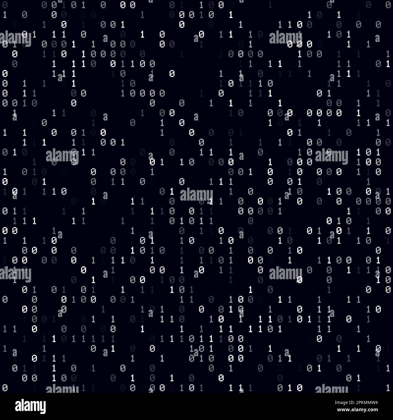Futuristic tech background. White sparse binary background. Medium ...