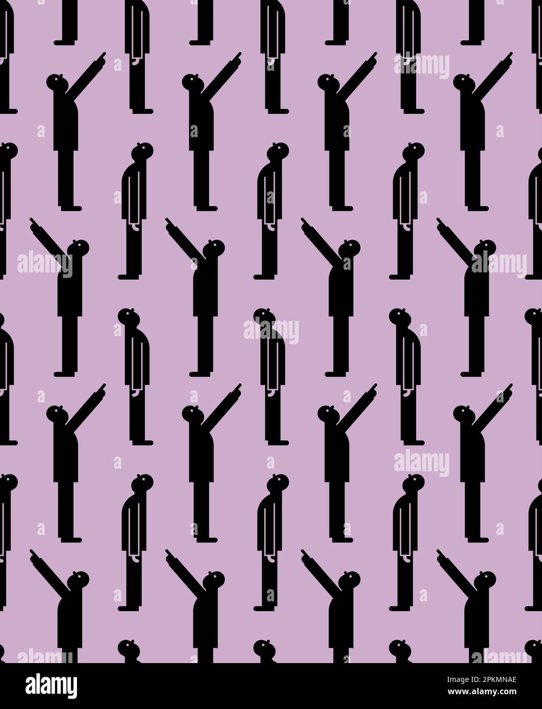 Man looks up pattern seamless. Looking up guy background Stock Vector