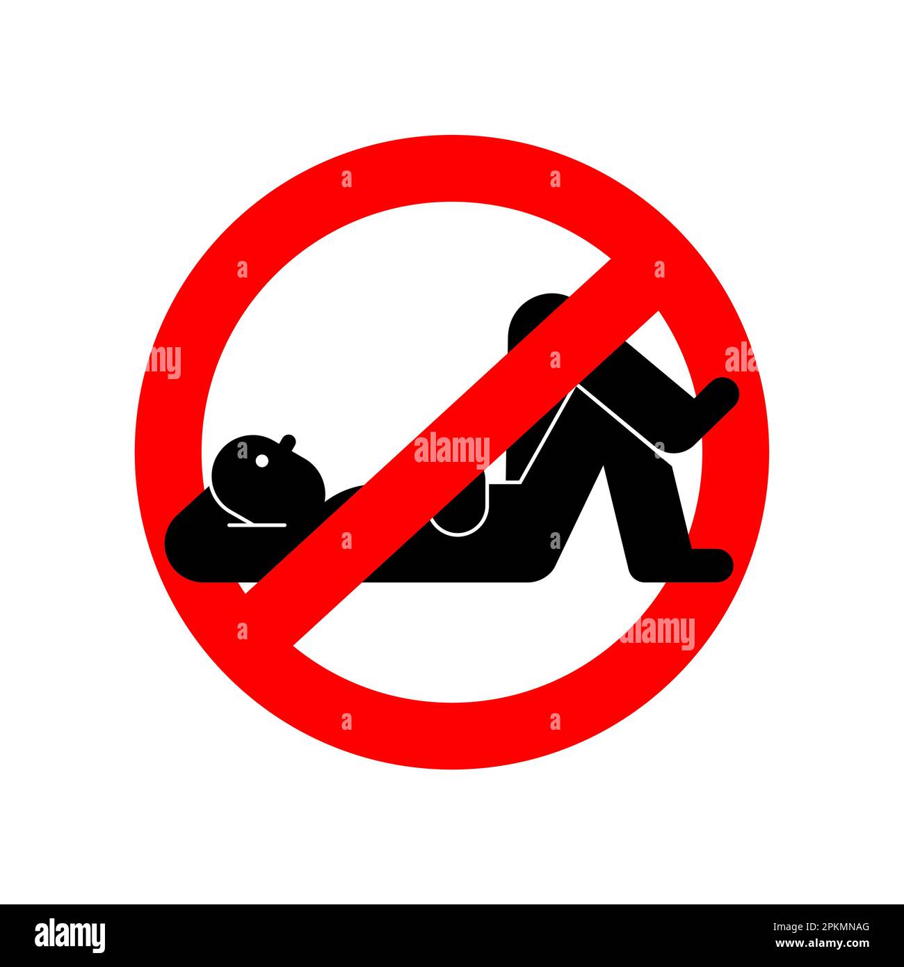 No Rest Sign Red road sign character Stock Vector Images - Alamy