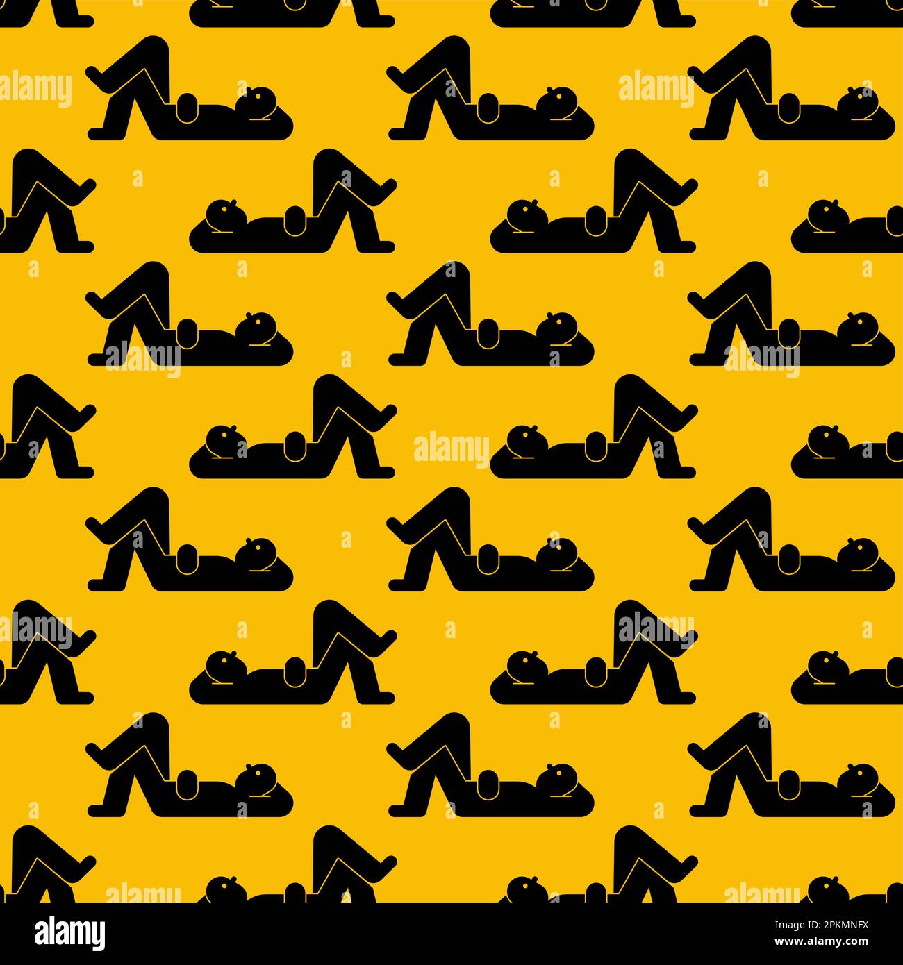 Man rest pattern seamless. Guy lies relax background. Vector texture Stock Vector