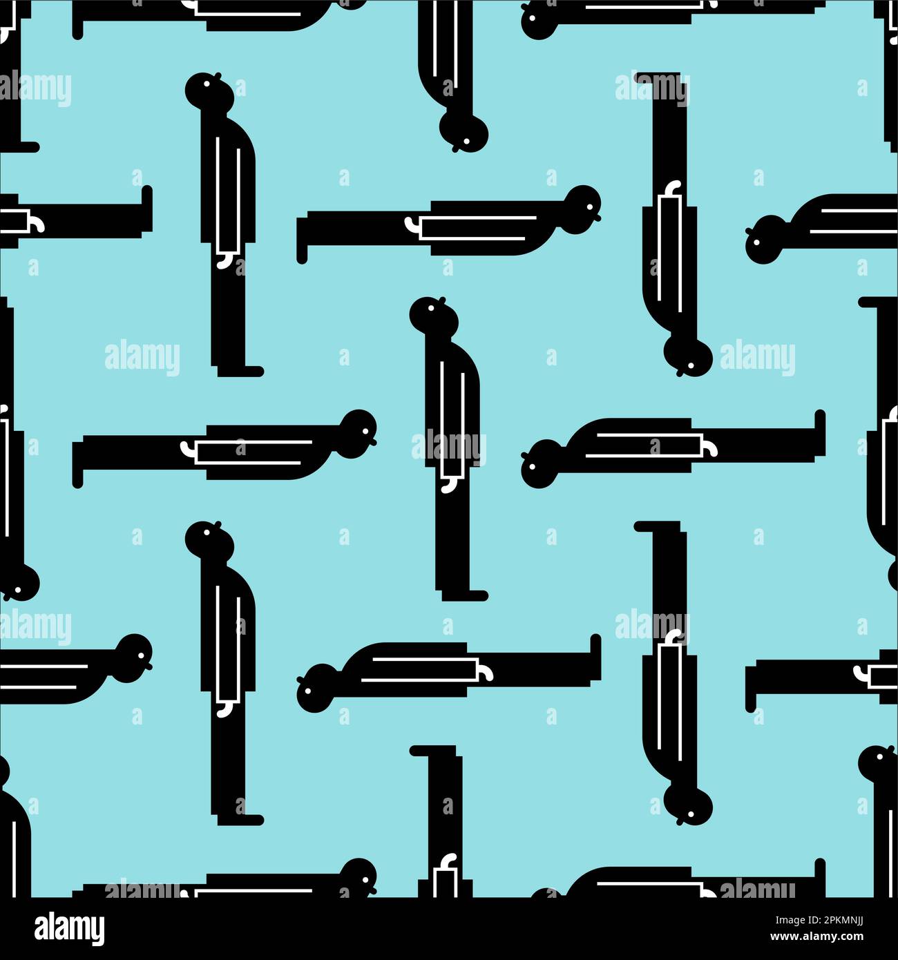 Man looks up pattern seamless. Looking up guy background Stock Vector