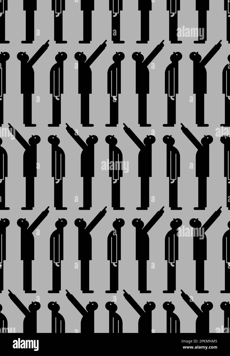 Man looks up pattern seamless. Looking up guy background Stock Vector