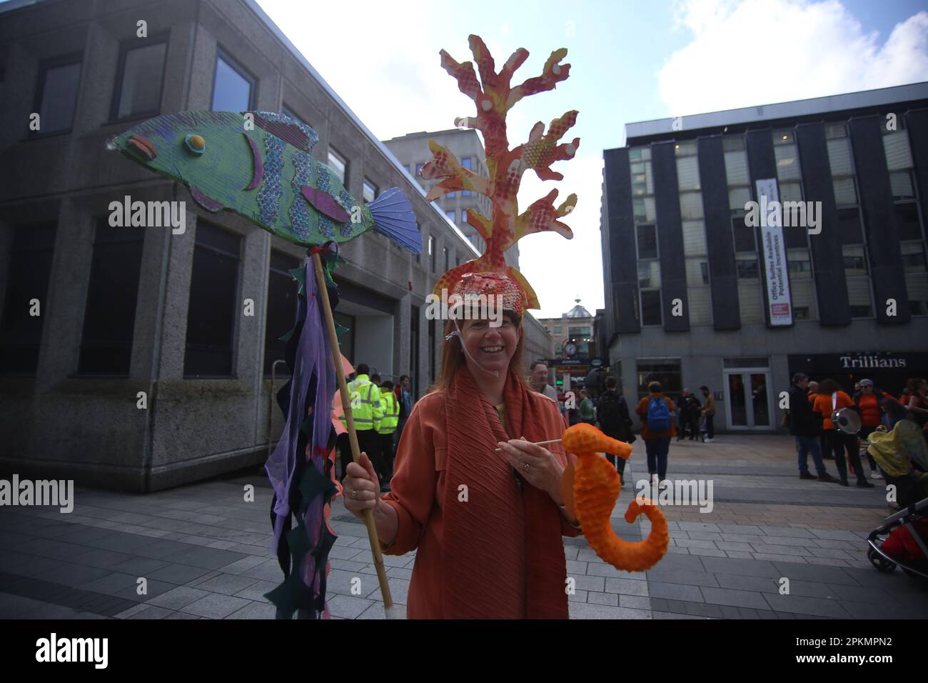 Newcastle upon Tyne, UK, 8th April, 2023, Puppetry Festival Parade,  Credit:DEW/Alamy Live News Stock Photo