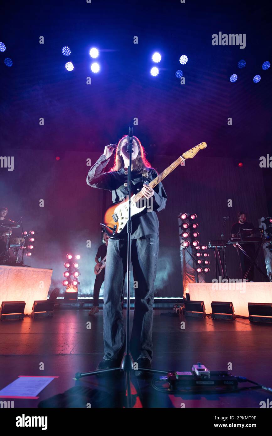 The Norwegian artist, Girl In Red, performing live in Berlin at the Tempodrom Stock Photo Alamy