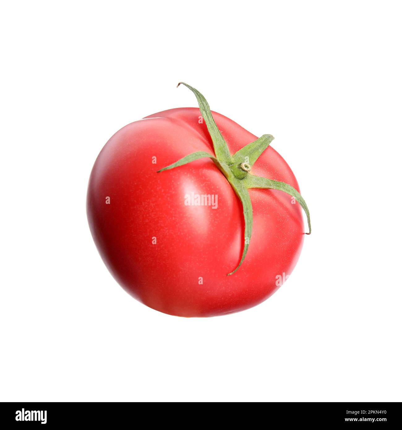 Fresh ripe red tomato on white background Stock Photo - Alamy