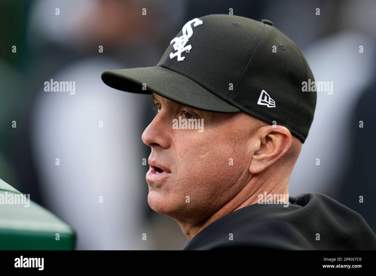 Chicago White Sox manager Pedro Grifol stands in the dugout before a  baseball game against the Chicago White Sox in Pittsburgh, Saturday, April  8, 2023. (AP Photo/Gene J. Puskar Stock Photo - Alamy