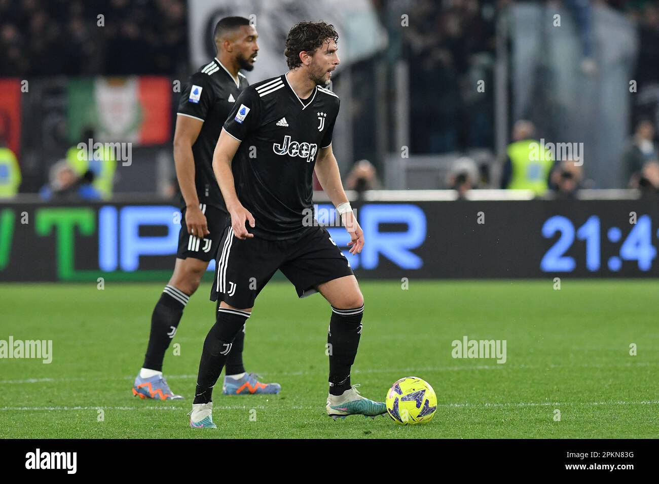 Rome, Lazio. 08th Apr, 2023. Manuel Locatelli of Juventus during football Serie A match Lazio v Juventus, Rome, Italy, April 08th, 2023 Credit: massimo insabato/Alamy Live News Stock Photo