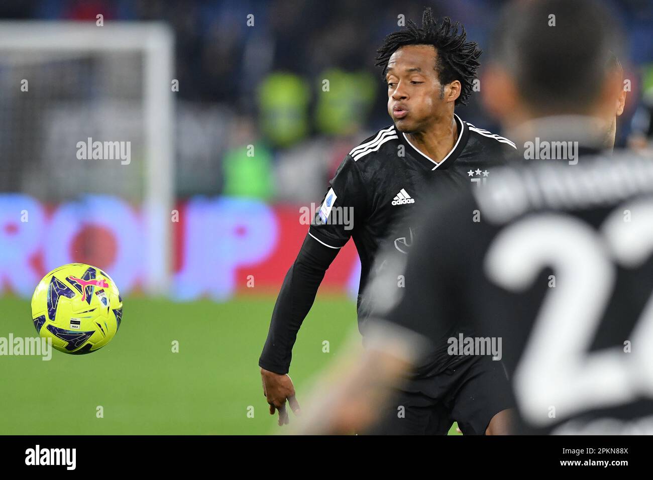 Rome, Lazio. 08th Apr, 2023. Juan Cuadrado of Juventus during football Serie A match Lazio v Juventus, Rome, Italy, April 08th, 2023 Credit: massimo insabato/Alamy Live News Stock Photo