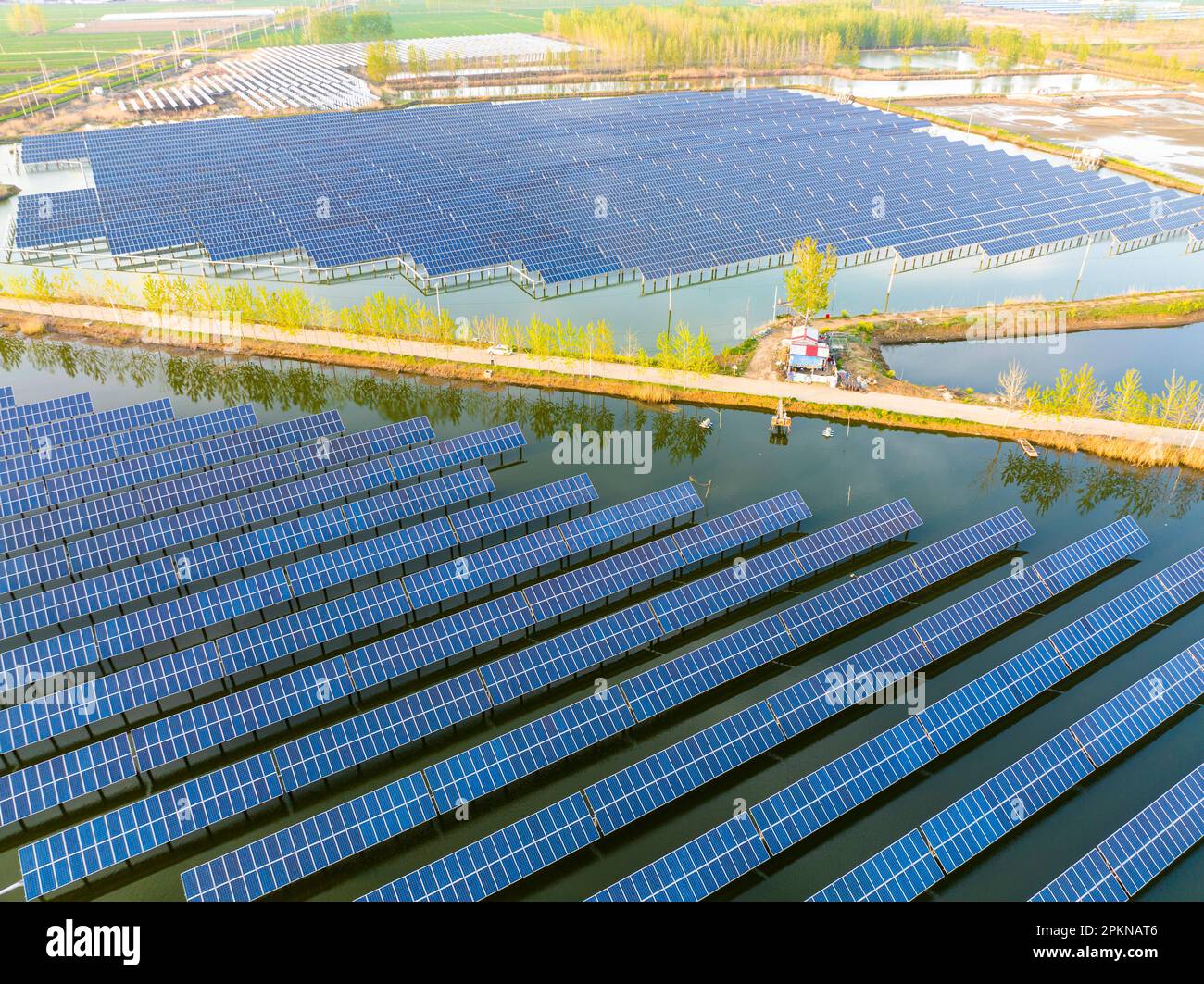 LIANYUNGANG, CHINA - APRIL 8, 2023 - Solar photovoltaic panels are ...