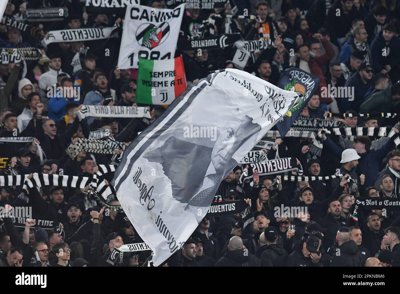 Rome, Lazio. 08th Apr, 2023. Lazio fans during football Serie A match Lazio v Juventus, Rome, Italy, April 08th, 2023 AllShotLive/Sipa Usa Credit: Sipa USA/Alamy Live News Stock Photo