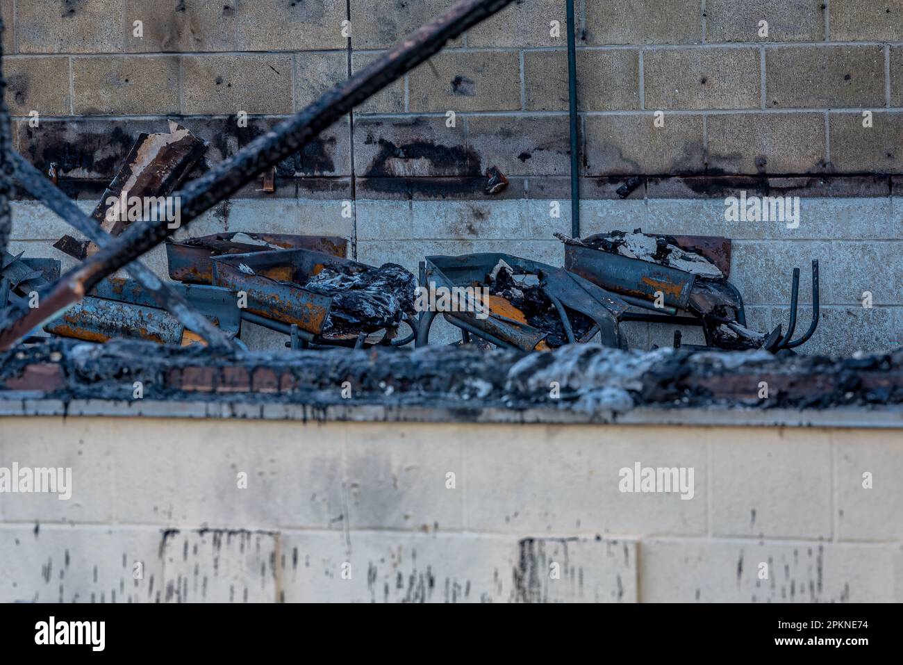 Stewart Valley, SK, Canada Aug 28, 2022 The ruins of Stewart Valley