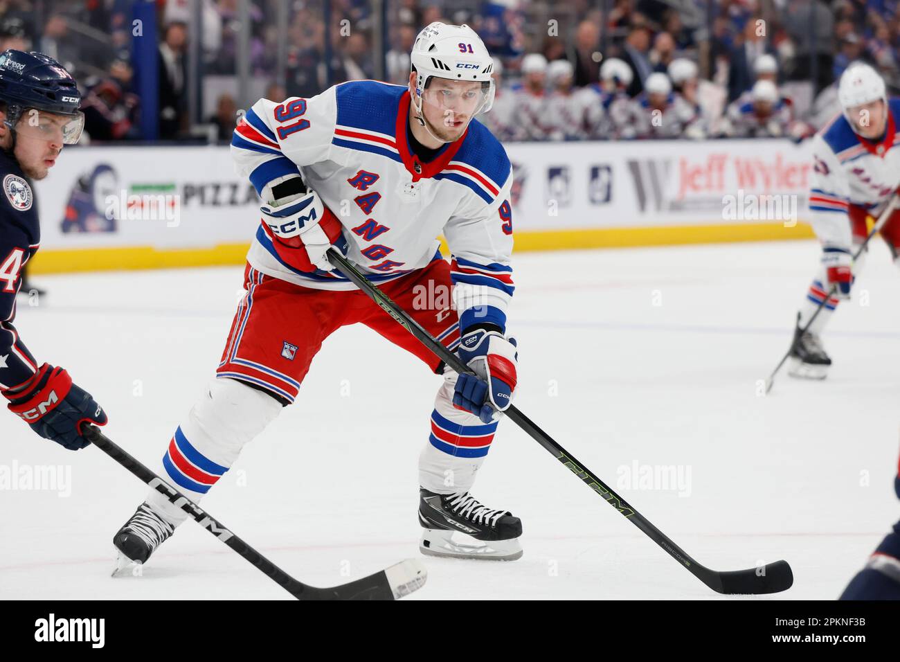 New York Rangers' Vladimir Tarasenko plays against the Columbus Blue ...