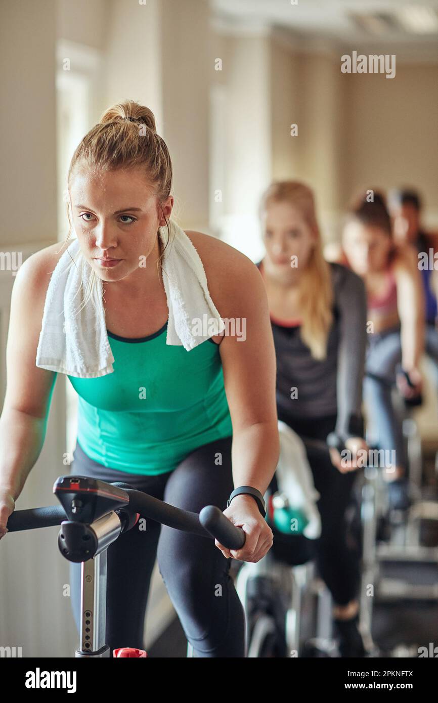 Active woman spin bike outlet