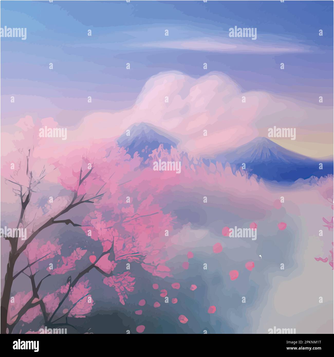 Cherry blossom in kyoto Stock Vector Images - Alamy