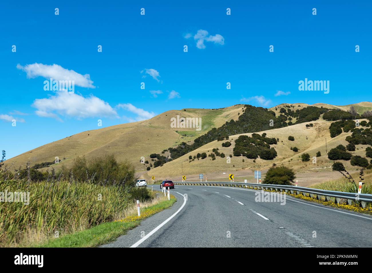 the epic view of New Zealand road trip Stock Photo