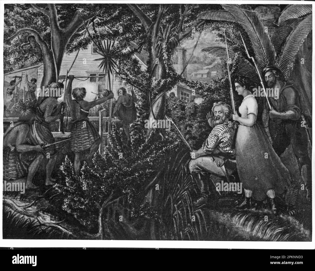 an incident during a Hauhau raid on a farmhouse in 1863, during the Taranaki land wars in New