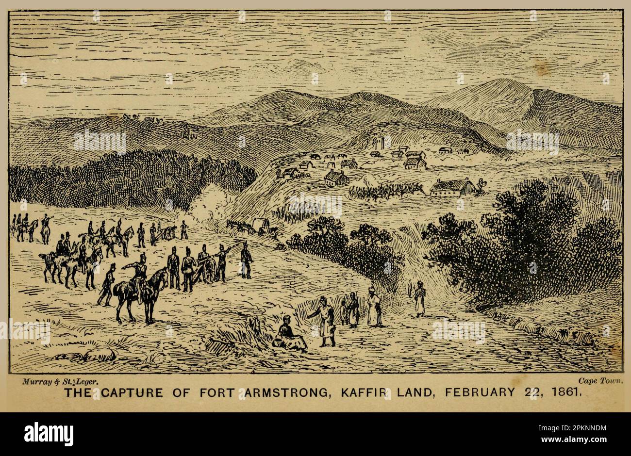 The Capture of Fort Armstrong in South Africa, February 2, 1861 Stock
