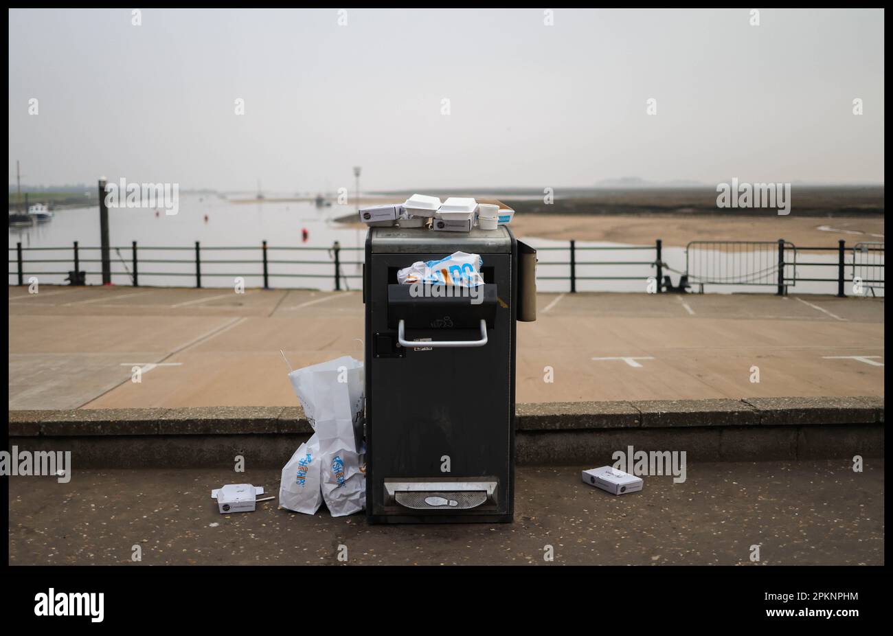 WellsnexttheSea, United Kingdom. 9th Apr 2023. Fish and chips litter