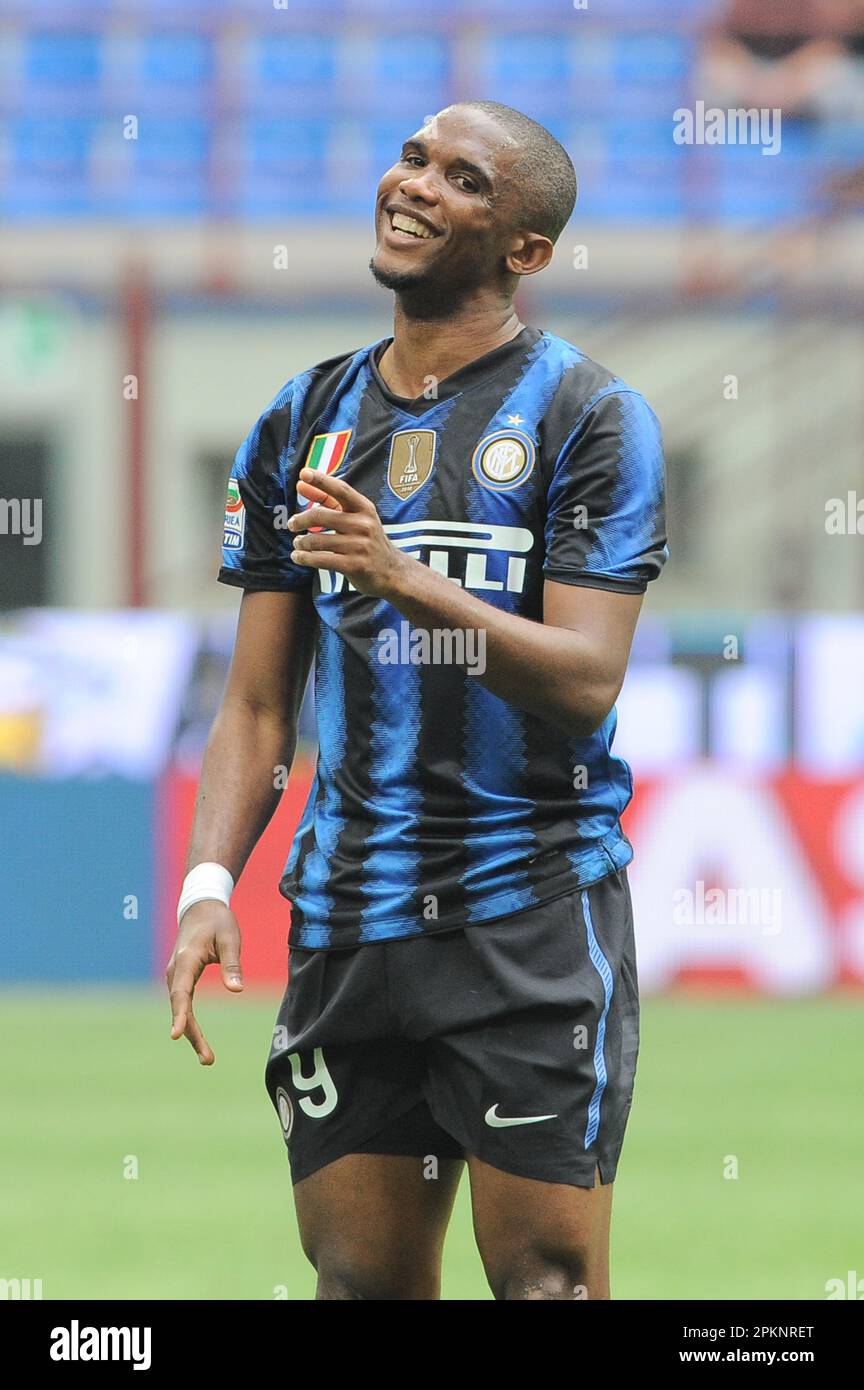 Milan, Italy, 23/04/2011 : Samuel Eto’o during the match Inter Lazio ...