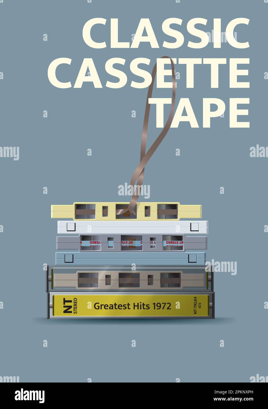 classic cassette tape vintage poster Stock Vector Image & Art - Alamy