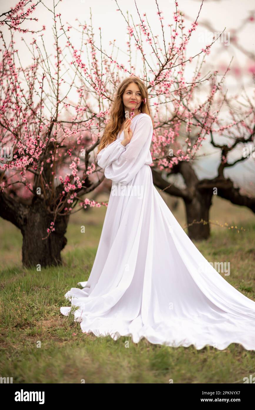 Peach spring deals dress