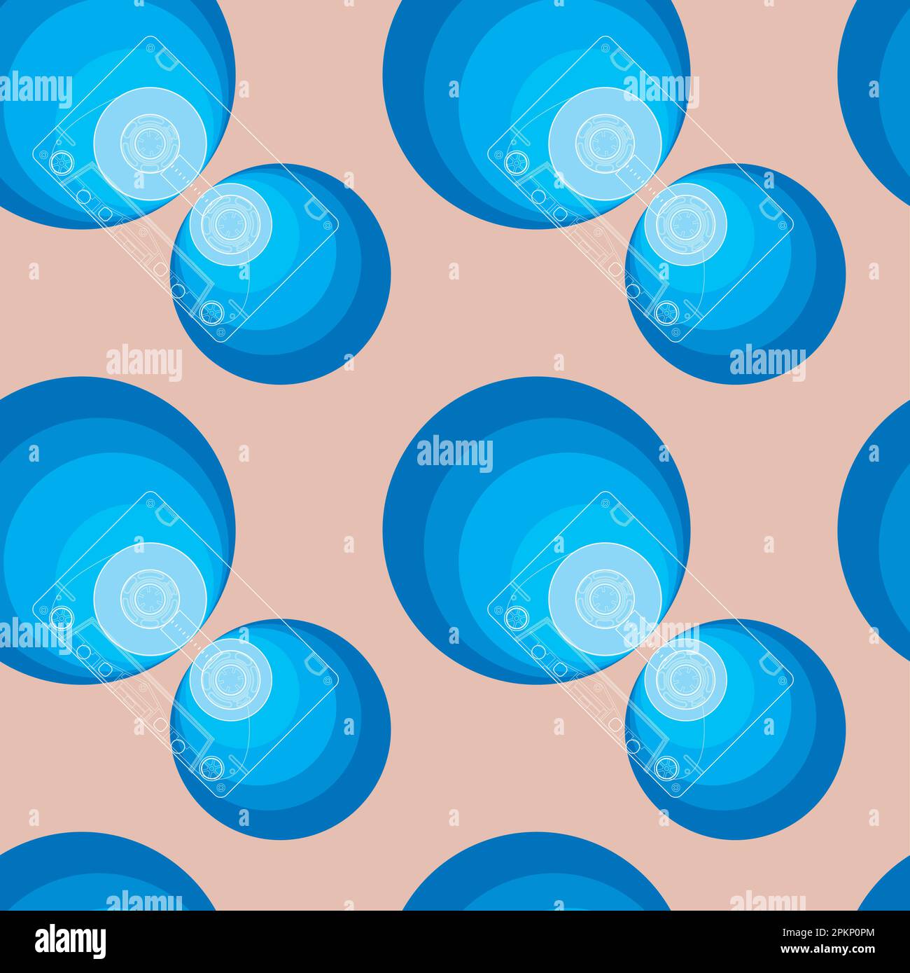 cassette tape vintage pattern Stock Vector Image & Art - Alamy