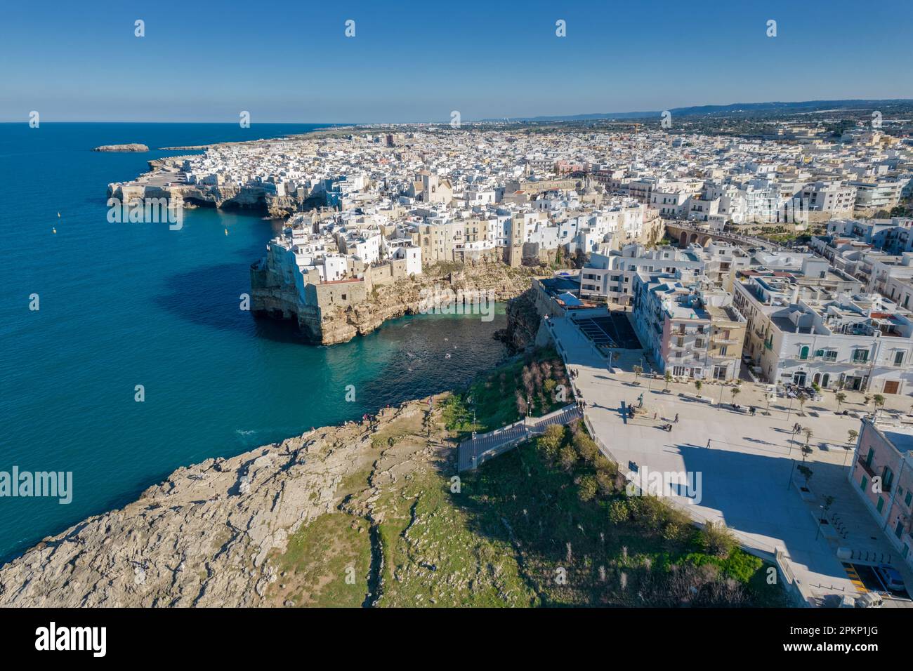 Aerial view city polignano hi-res stock photography and images - Alamy