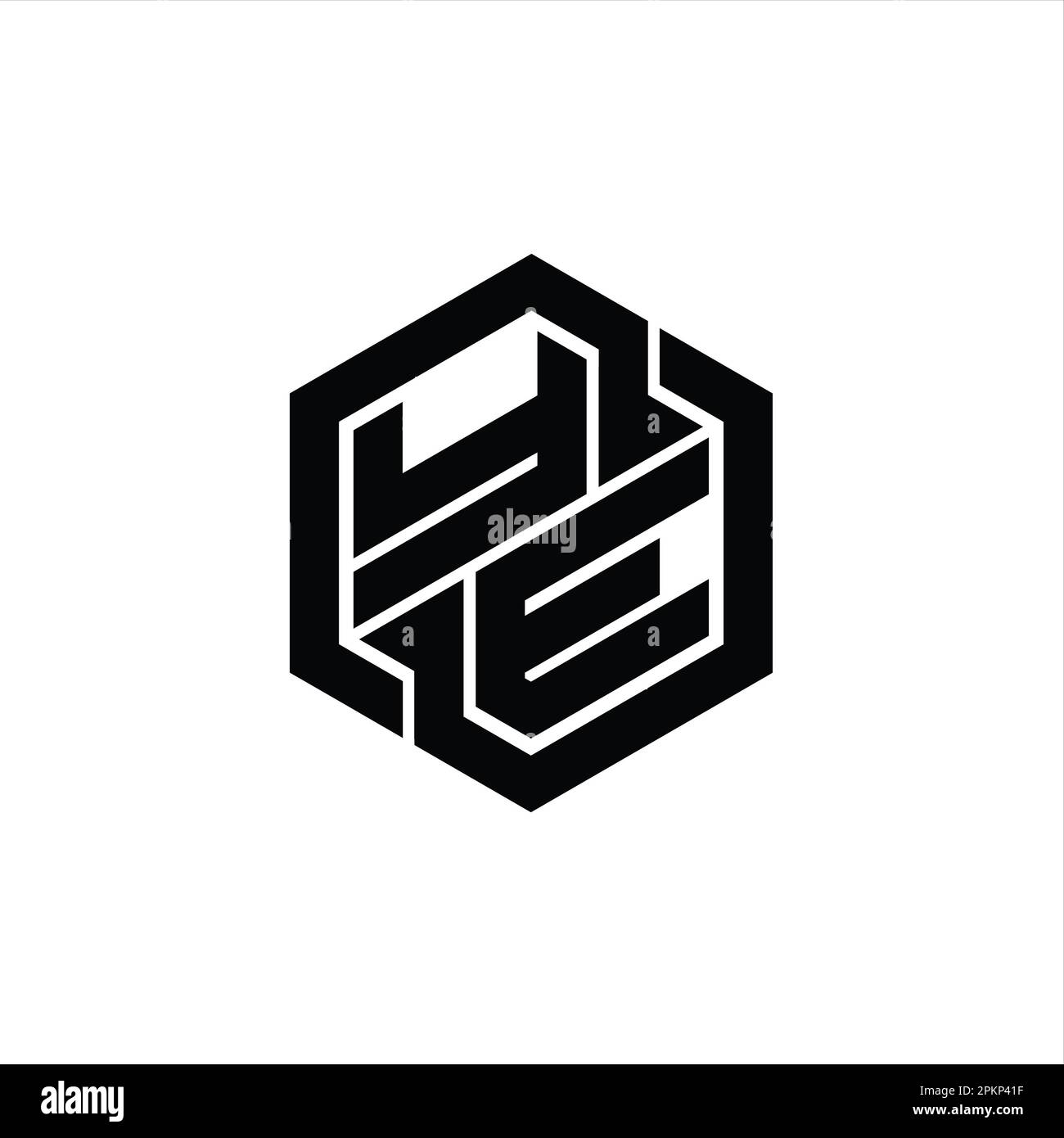 YE Logo monogram gaming with hexagon geometric shape design template ...