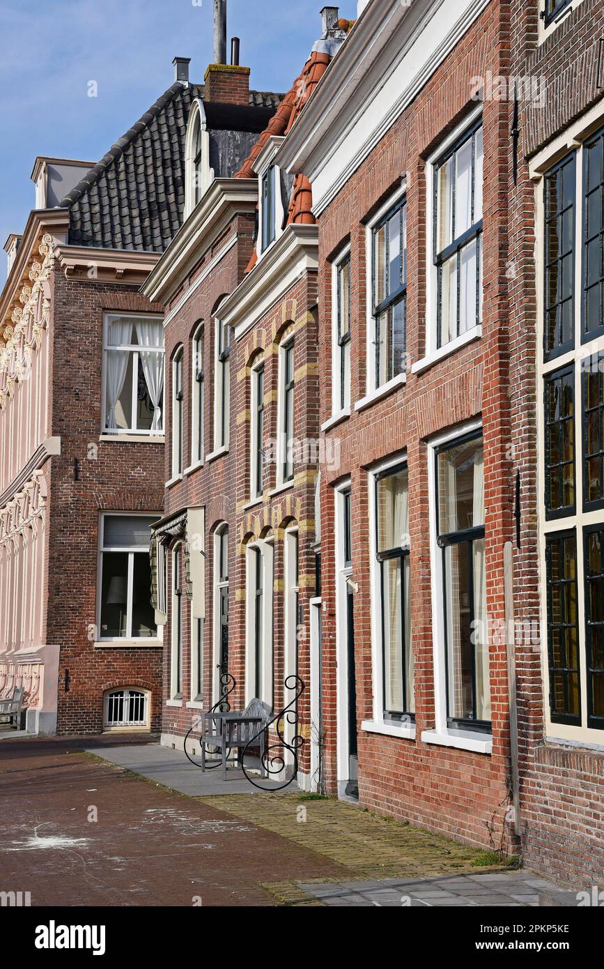 House facades, Old Town, Hoorn, North Holland, Netherlands, Holland