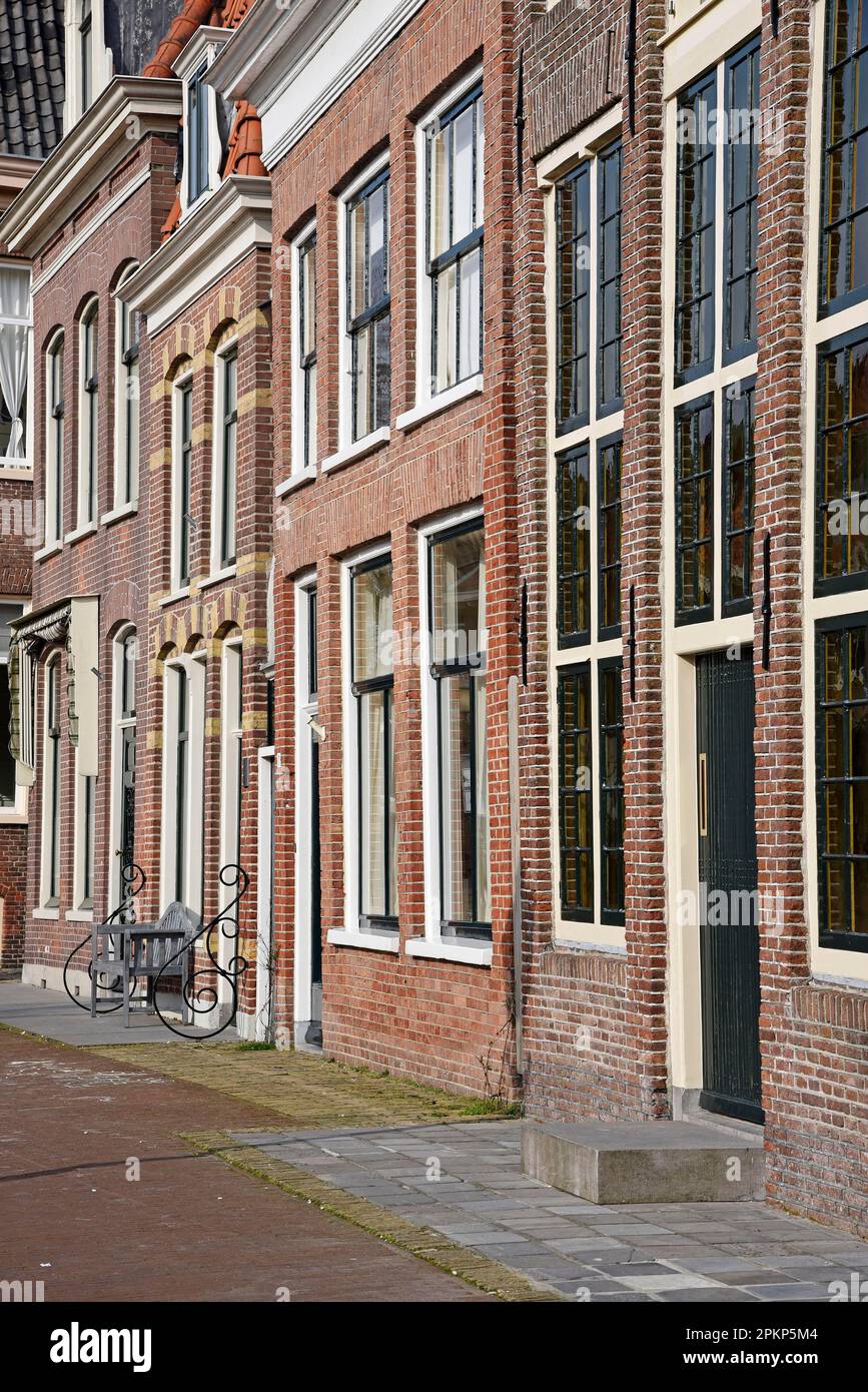 House facades, Old Town, Hoorn, North Holland, Netherlands, Holland