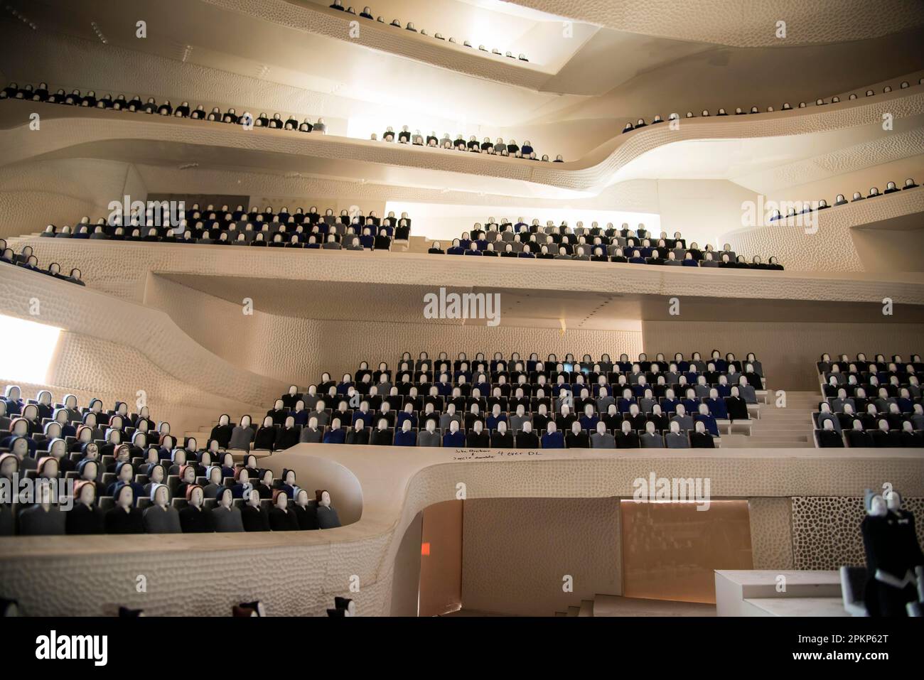 Model of the interior of the Elbe Philharmonic Hall, HafenCity, Hamburg ...