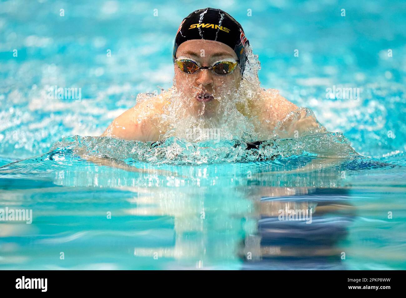 Kara Hanlon in the Women's 100m Breaststroke Heat 9 on day six of the ...