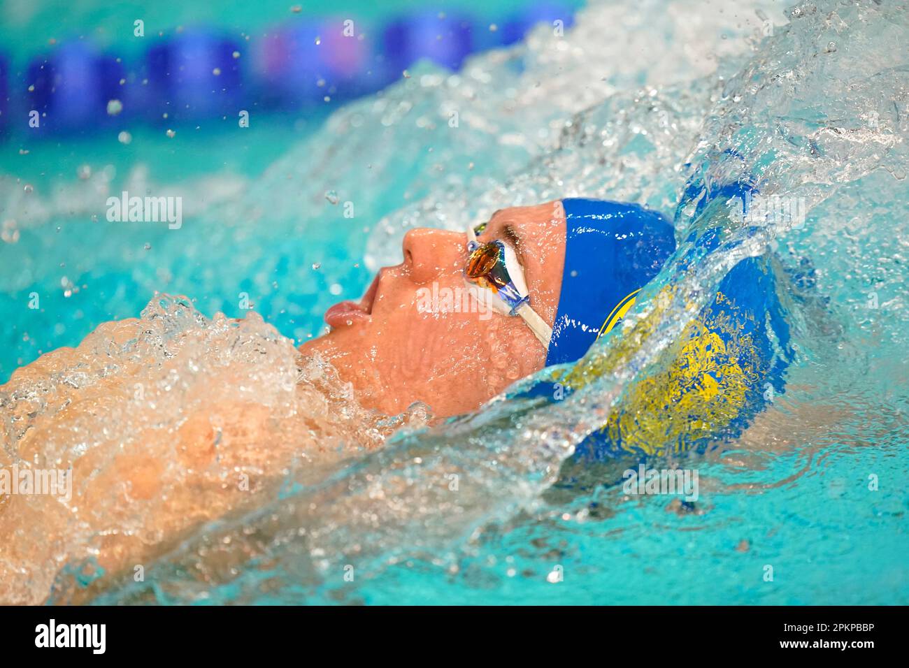 David Miller in the Men's 200m Backstroke Heat 3 on day six of the