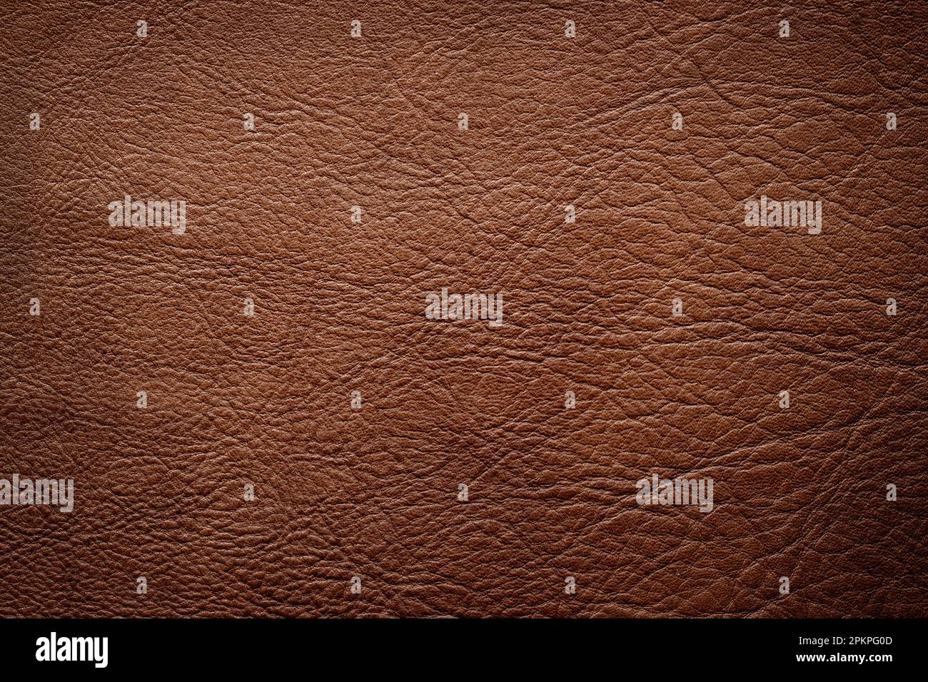 natural leather texture background, brown cowhide closeup Stock Photo