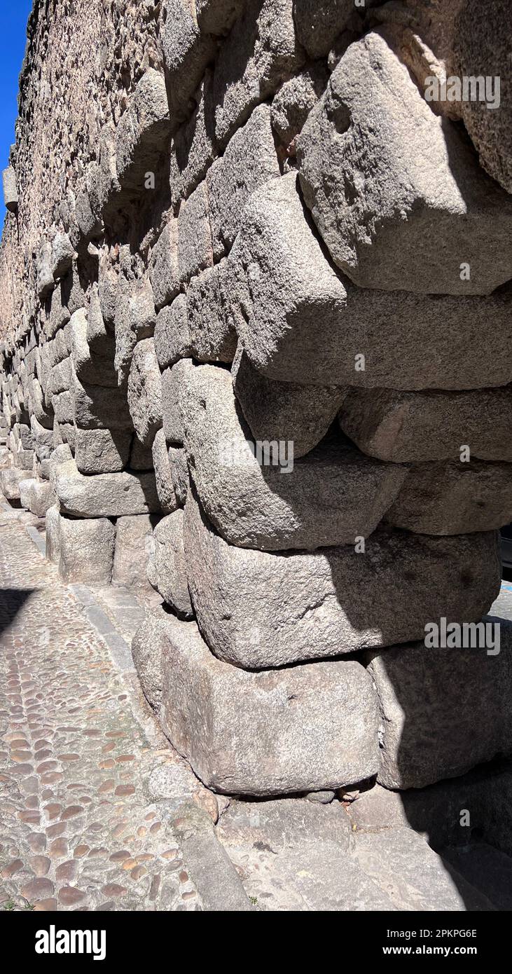 Arches of the Segovia roman aqueduct Stock Photo