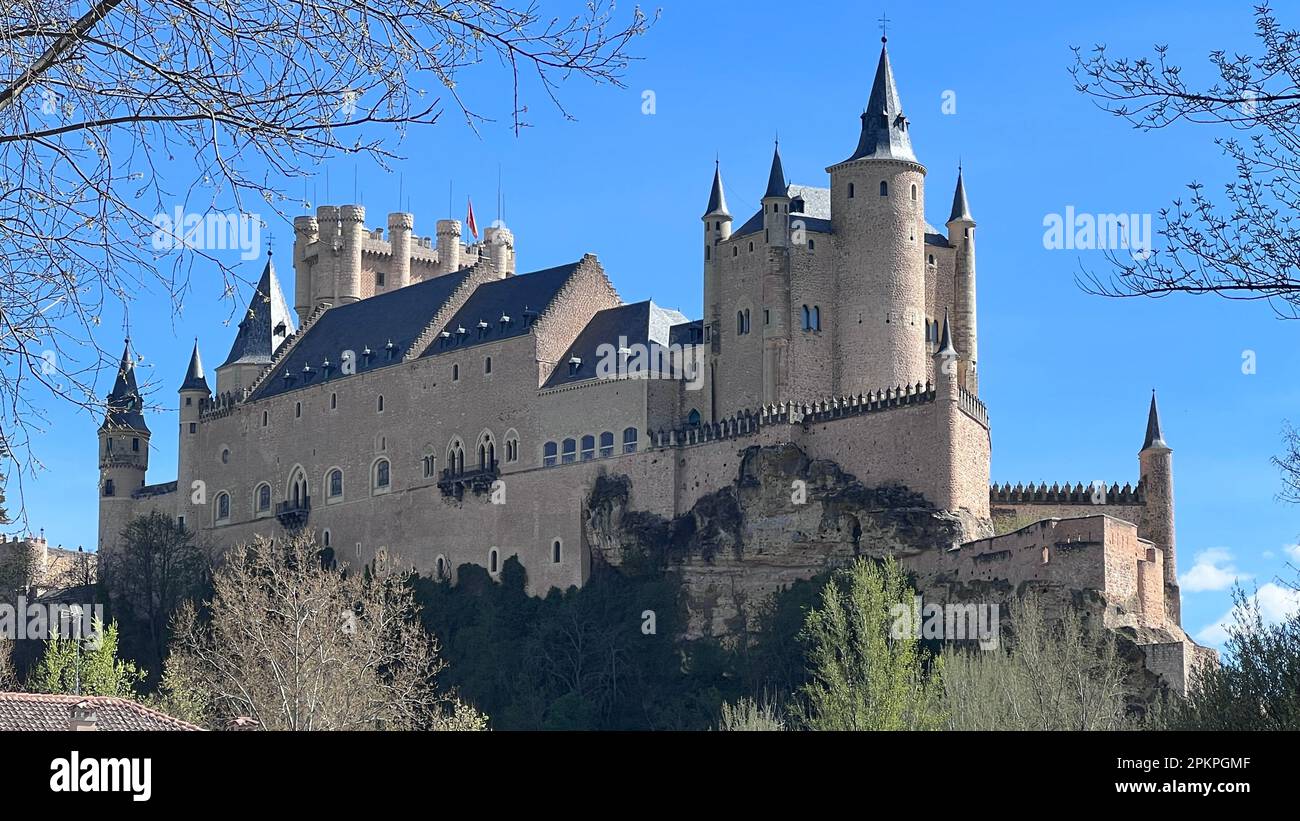 Medieval castle of the Alcazar of Segovia Stock Photo
