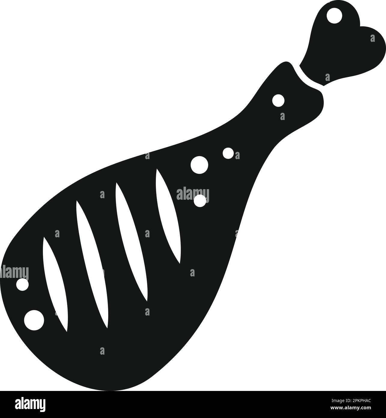 Chicken legs icon simple vector. Meat bbq. Roast cookout Stock Vector ...