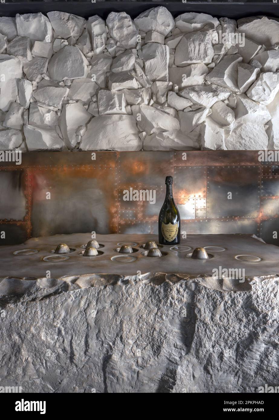 Ellerman House Wine Gallery Champagne Cellar. Sculptor Angus Taylor