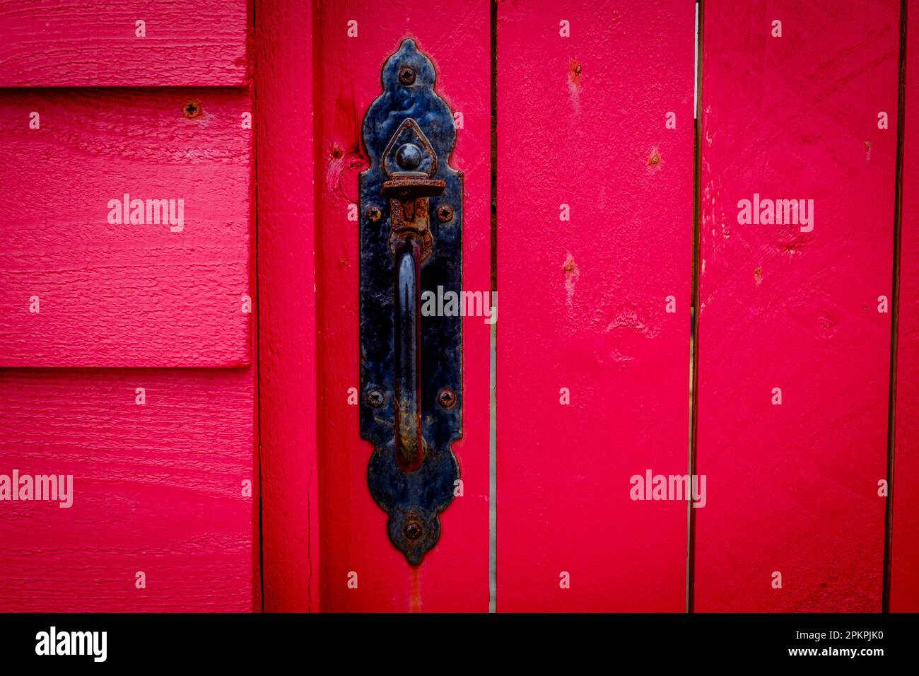Old door latch on a gate in Lerwick, Shetland Islands, Scotland Stock Photo