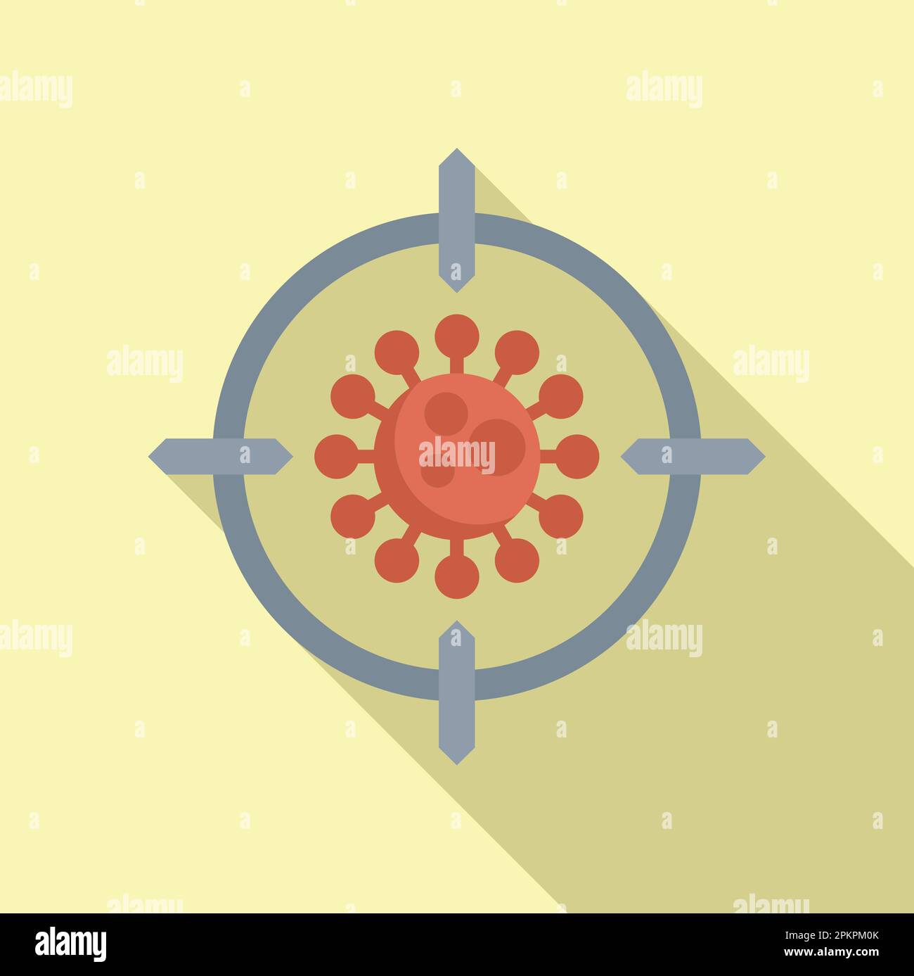 Virus target icon flat vector. Immune system. Body health Stock Vector ...