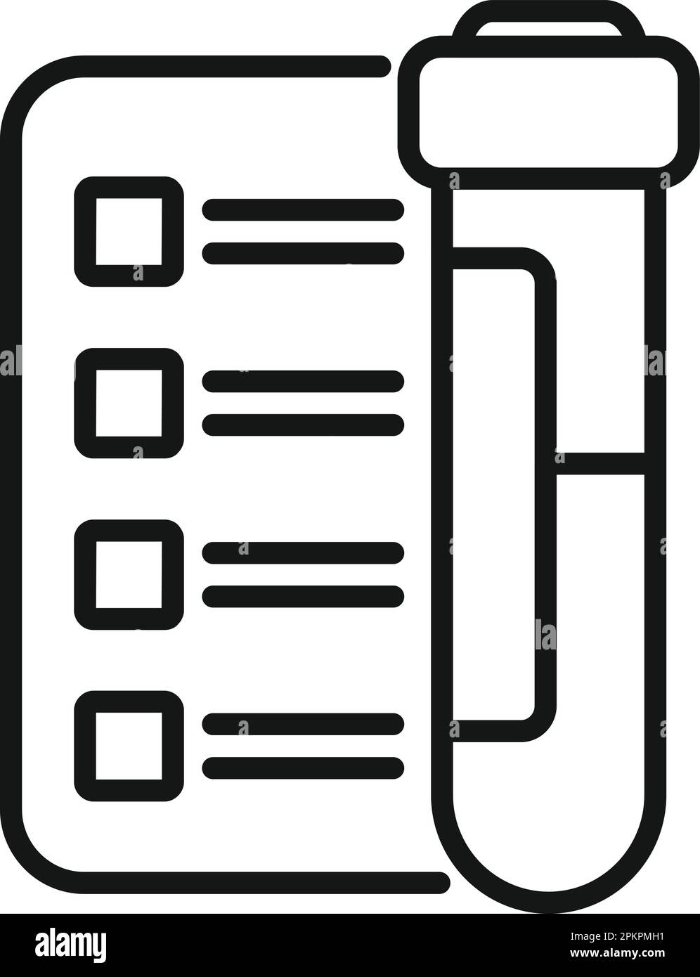 Test tube icon outline vector. Immune system. Human infection Stock ...