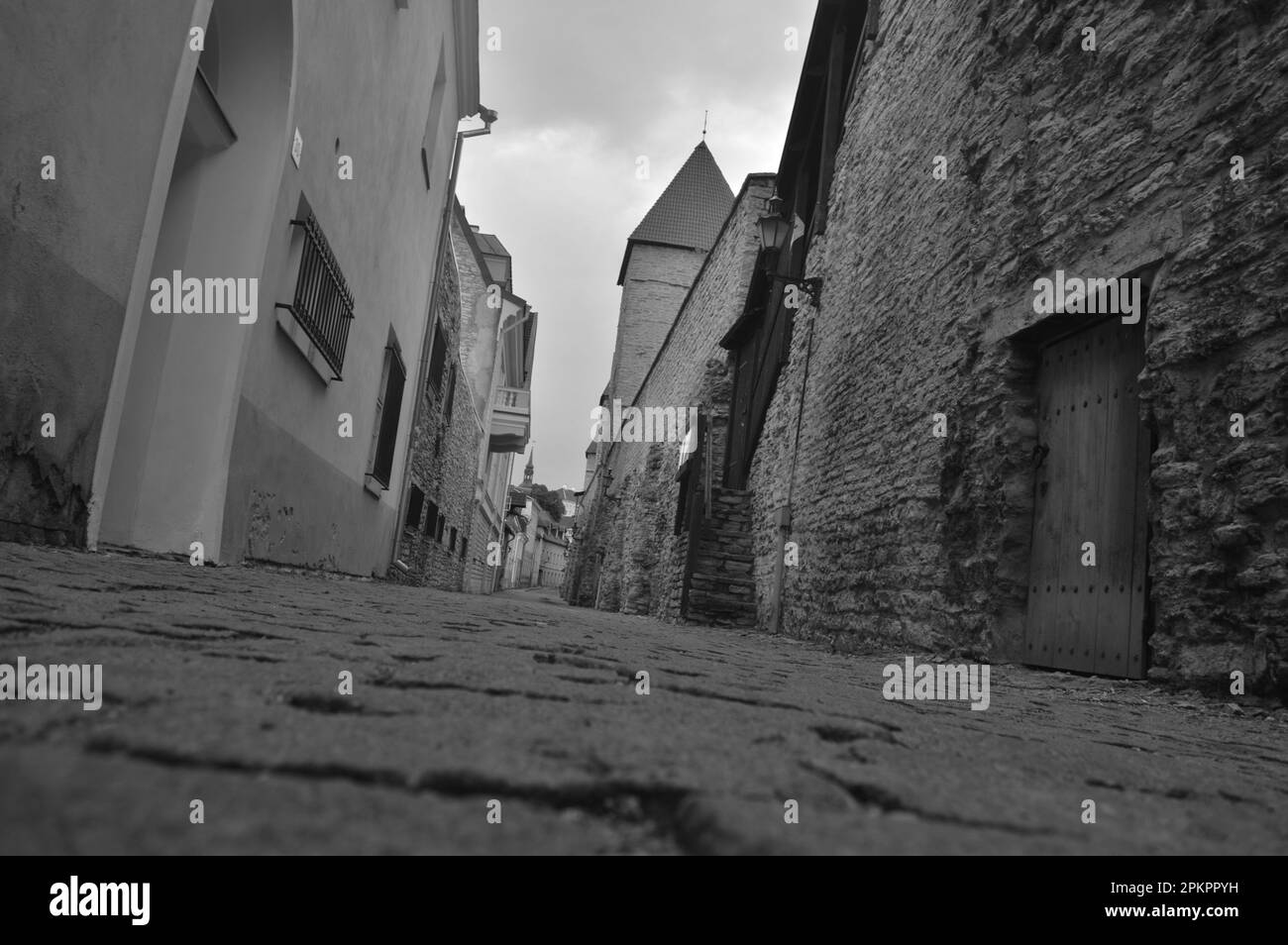 View of Tallinn Old Town historic center, Estonia Stock Photo