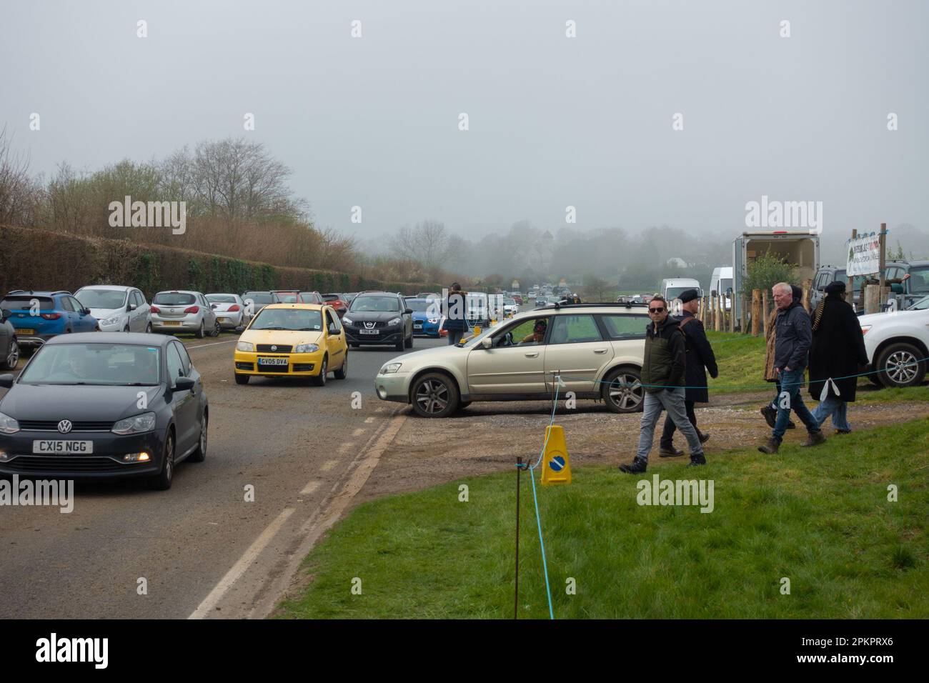 Icklesham, East Sussex, UK. 9th Apr, 2023. Busy car boot fair on the ...