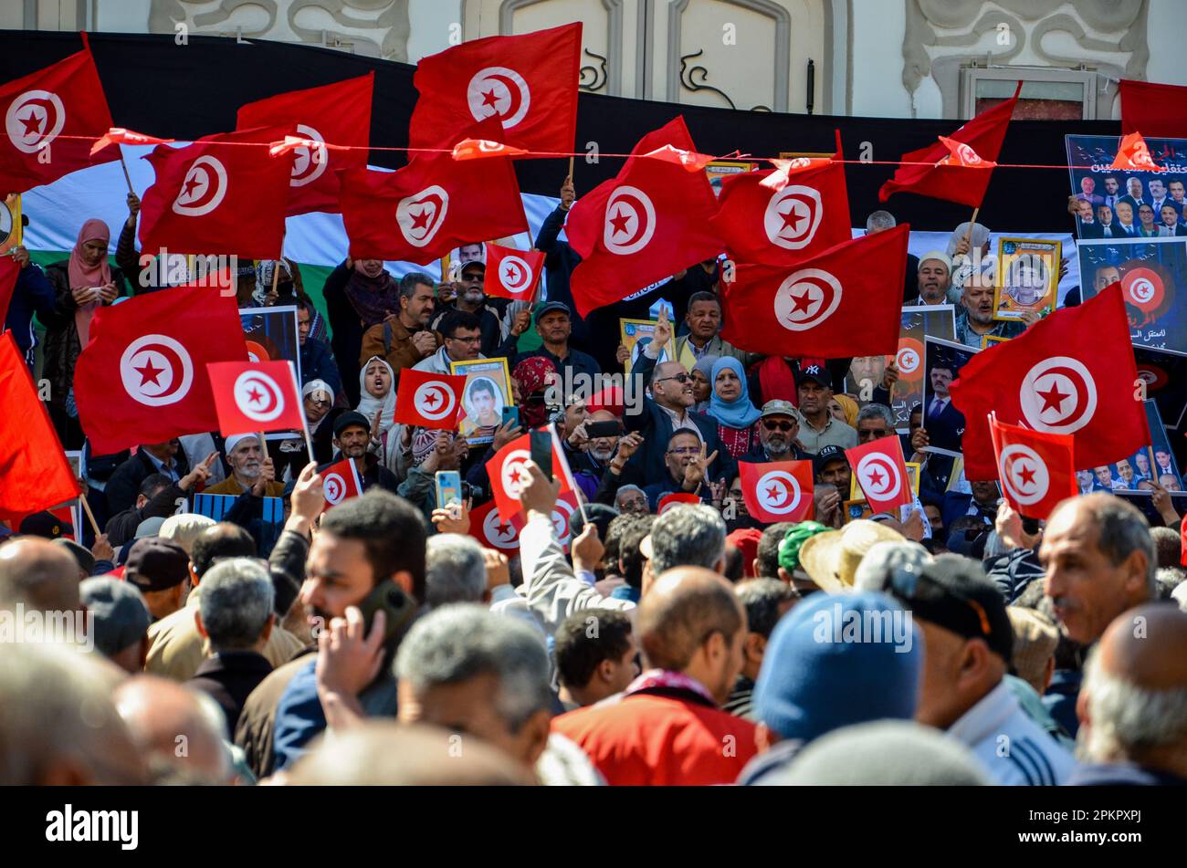 Tunis, Tunisia. 9th Apr, 2023. Tunis, Tunisia. 09 April 2023