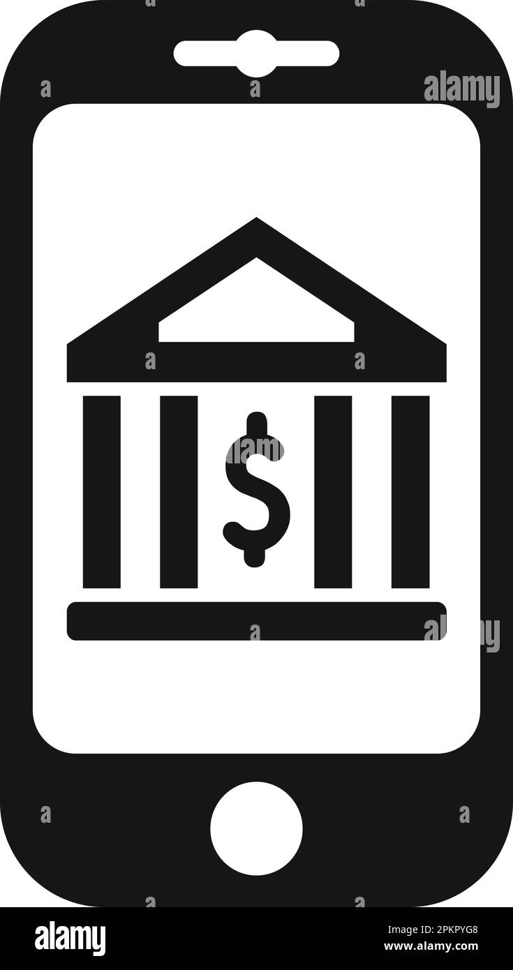 Smartphone bank icon simple vector. Money finance. Business budget