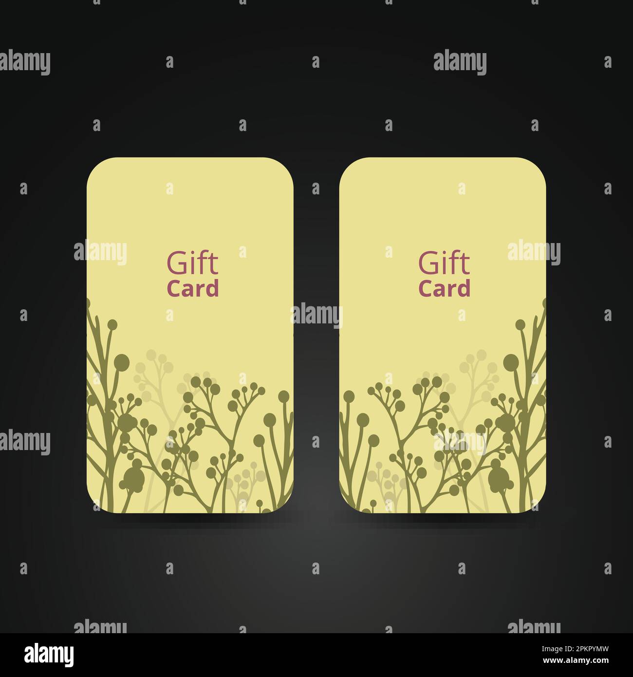 Gift Card with Flowers Design Stock Vector Image & Art Alamy