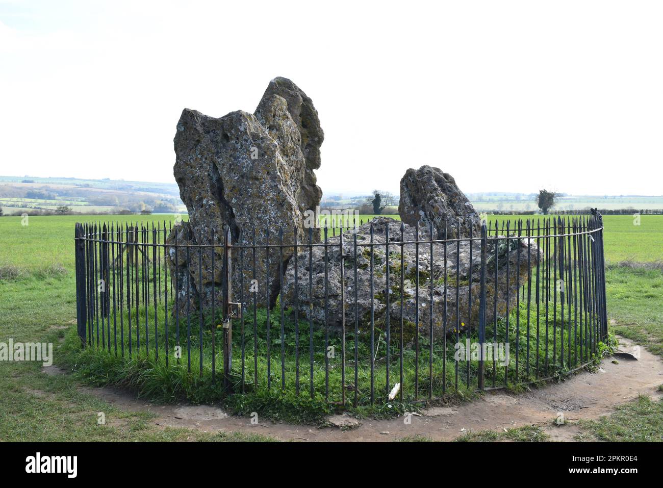 The Whispering Knights at The Rollright Stones. Stock Photo
