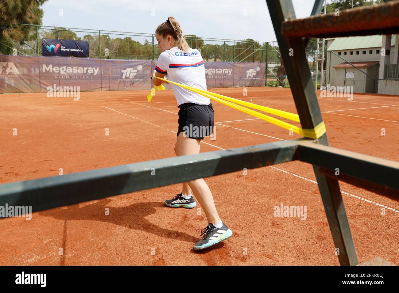 Karolina Muchova of Czech Republic during the training session prior to the Billie  Jean King Cup 2023 against Ukraine in Megasaray, Club Belek, Turkey Stock  Photo - Alamy