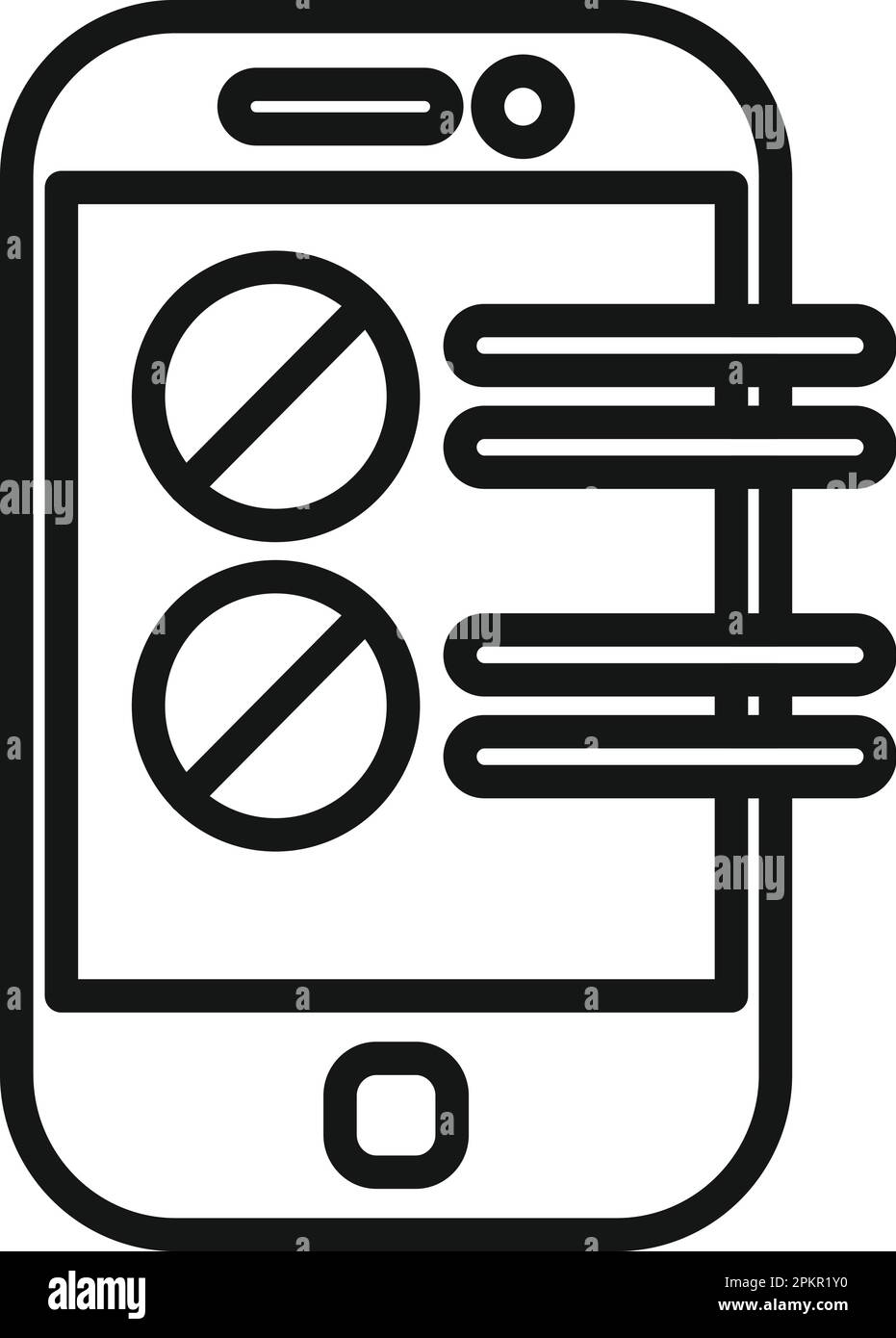 Smartphone data icon outline vector. Digital user. Creative phone Stock Vector