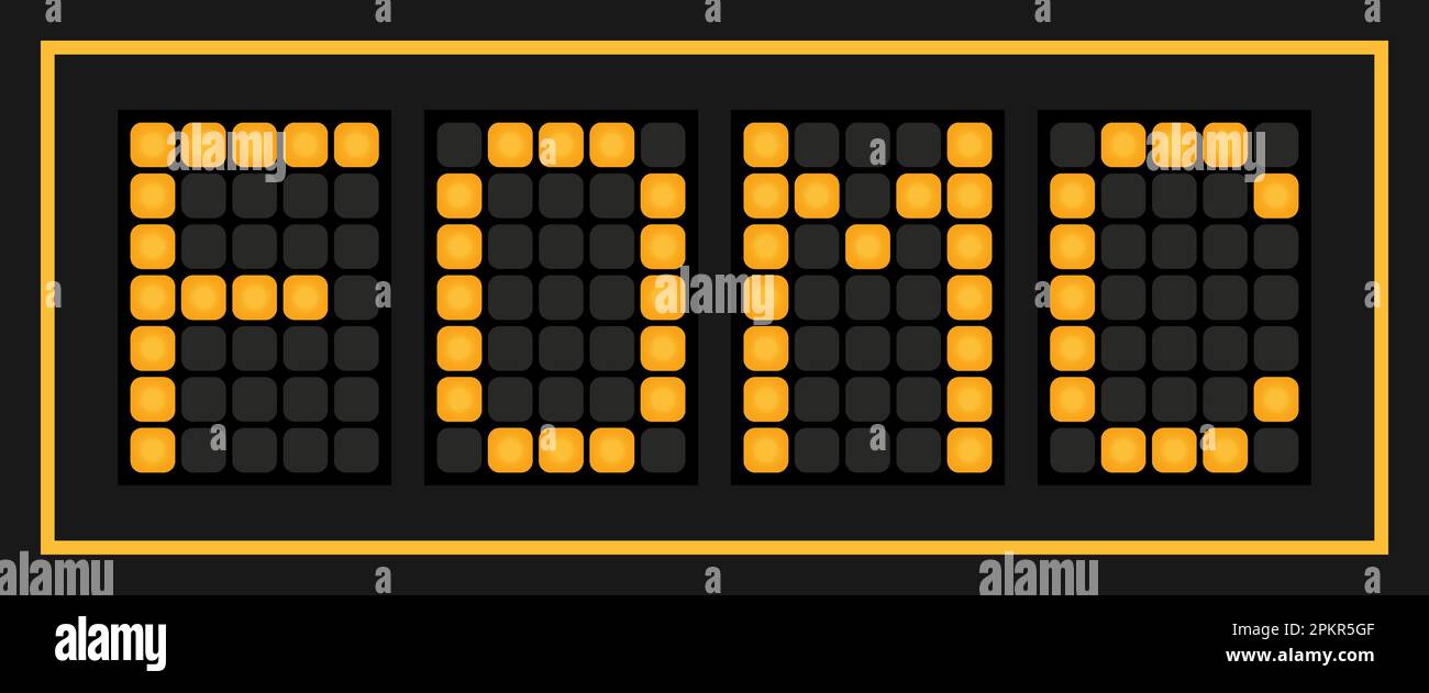 Orange color led banner in word FOMC (abbreviation of federal open